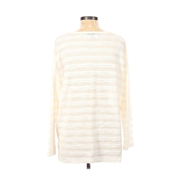 Karen Kane Womens Textured Knit Sweater Long Sleeve White Size L - Picture 2 of 4